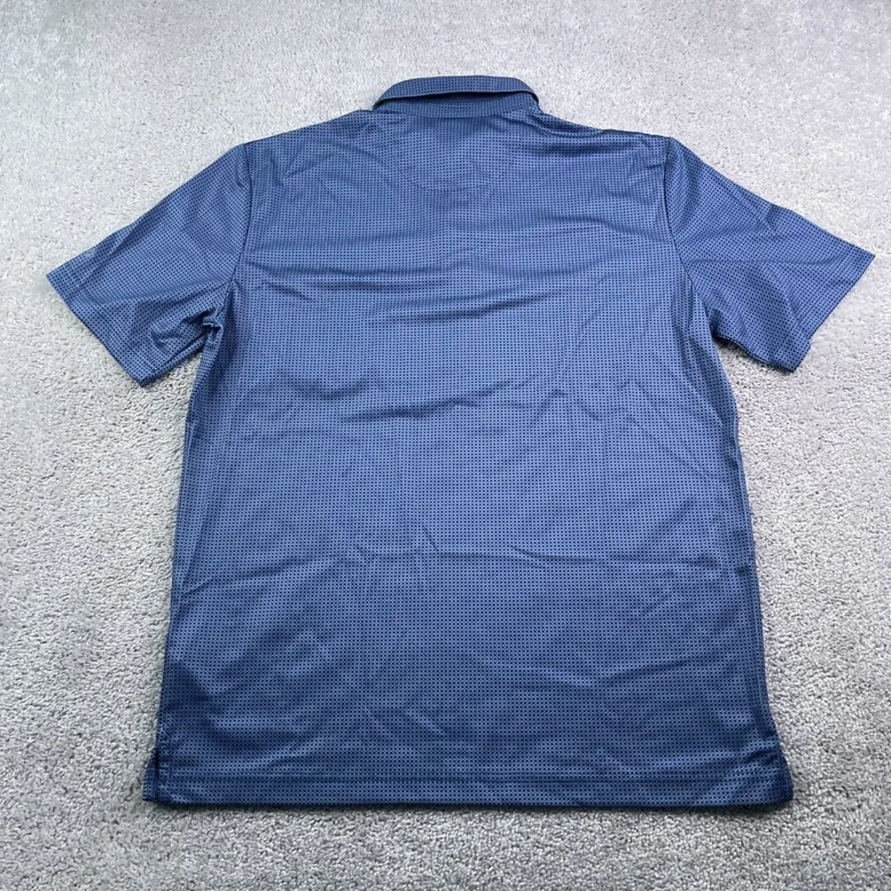 Callaway Golf Polo Shirt Mens Medium Blue Geometric Performance Opti Dri‎